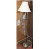 Image 1 : BRUSHED NICKEL FLOOR LAMP WHITE SHADE 62" TALL
