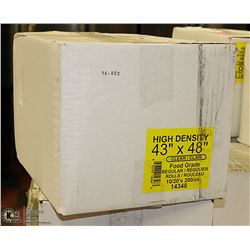 CASE OF 43" X 48" CLEAR FOOD GRADE BAGS