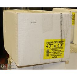 CASE OF 43" X 48" CLEAR FOOD GRADE BAGS