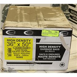 CASE OF 125 CLEAR FOOD GRADE BAGS 36"X50"