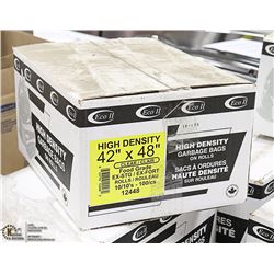 CASE OF 42" X 48" CLEAR HIGH DENSITY GARBAGE BAGS