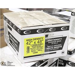 CASE OF 42" X 48" CLEAR HIGH DENSITY GARBAGE BAGS