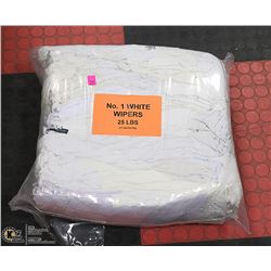 25LB BAG OF WHITE RAGS