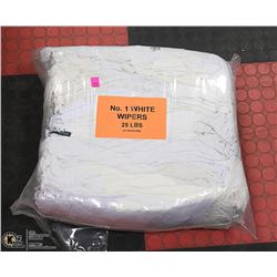 25LB BAG OF WHITE RAGS