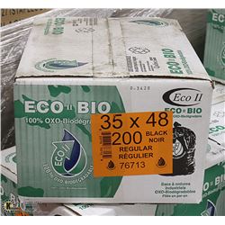 CASE OF 200 35"X48" REGULAR BLACK GARBAGE BAGS