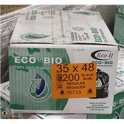 CASE OF 200 35"X48" REGULAR BLACK GARBAGE BAGS