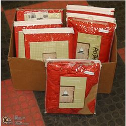 7 NEW 2 RUFFLED PANELS 54" X 84"