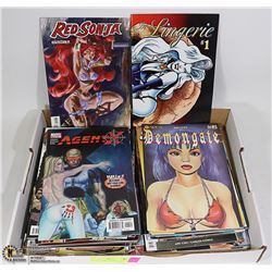 FLAT OF SEXY COVER OR ADULT COMIC BOOKS