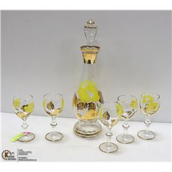 6PC HANDPAINTED DECANTER SET