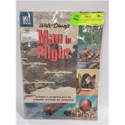 1957 DISNEY MAN IN FLIGHT COMIC DELL 836 GOOD