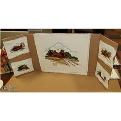 FIVE STITCHERY SEASONAL BARN SCENES