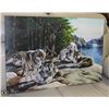Image 1 : CANVAS SCENE OF WOLVES, 36" X 24"