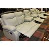 Image 4 : NEW SF3558 GREY LEATHERETTE RECLINING SOFA  78"