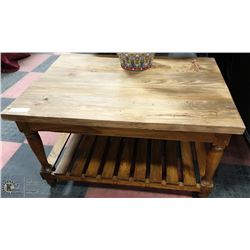 SOLID WOOD COFFEE TABLE 31" X 23" X 18"