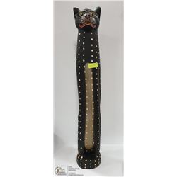 3 FOOT TALL WOOD CAT
