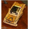 Image 1 : HAND MADE WOOD CAR W/FUNCTIONAL HOOD, TRUNK & DOOR