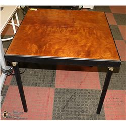 FOLDING SEWING MACHINE/ CARD TABLE 30” X 30”