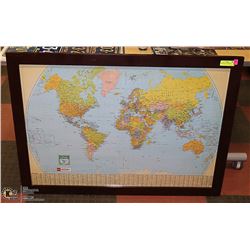 FRAMED MAP OF THE WORLD