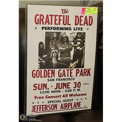 GRATEFUL DEAD GOLDEN FATE PARK CONCERT POSTER