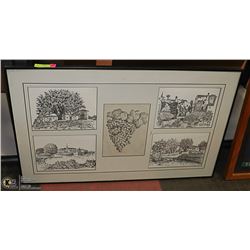 ISTRIAN ENCOUNTERS FRAMED PICTURE 32" X 19.5"