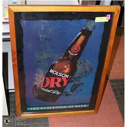 VINTAGE MOLSON ADVERTISING SIGN 20.5" X 29"