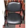 Image 1 : BLACK LEATHERETTE DESK CHAIR WITH WHEELS
