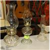Image 1 : LOT OF 3 COIL OIL LAMPS