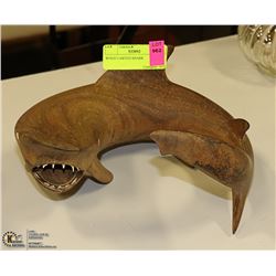 WOOD CARVED SHARK