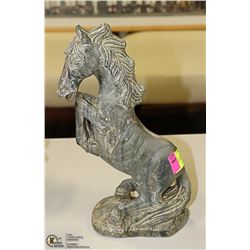 STONE CARVED STALLION 12" TALL