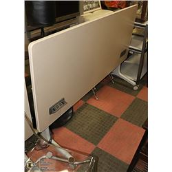 LARGE FOLD DOWN OFFICE DESK ON WHEELS 65" X 30"