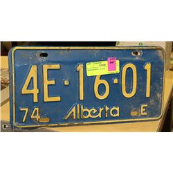 1974 LICENSE PLATE