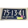 Image 1 : 1972 ALBERTA LICENSE PLATE