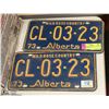 Image 1 : A MATCHED PAIR OF 1973 ALBERTA LICENSE PLATES