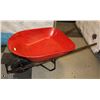 Image 1 : LARGE RED METAL WHEELBARROW