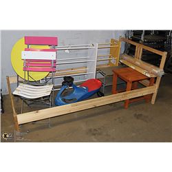 SINGLE BEDFRAME SOLD WITH ASSORTED STANDS, KIDS