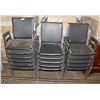 Image 1 : LOT OF 16 BLACK LEATHER BACK CHAIRS.