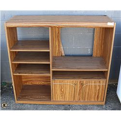 OAK FINISH ENTERTAINMENT STAND SOLD WITH WHITE