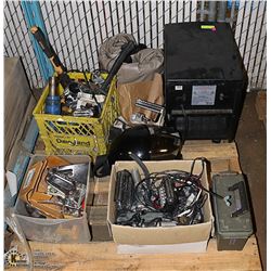 PALLET OF ASSORTED TOOLS AND MORE