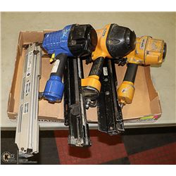 FLAT OF ASSORTED AIR NAIL GUNS, UNTESTED.