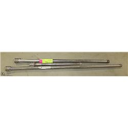 LOT OF THREE 1/2" EXTENSIONS (10", 20" AND 24"