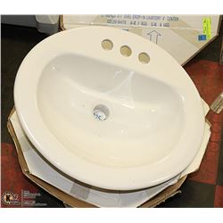 DROP-IN LAVATORY SINK 20 X 17 WHITE