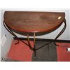 Image 1 : WOOD & METAL HALF MOON SIDE TABLE 36" X 18" X 31"