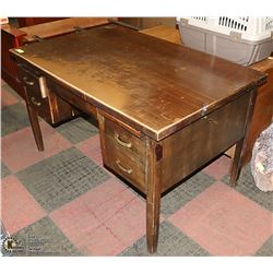 LARGE WOOD DESK.50" X 32" X 31"