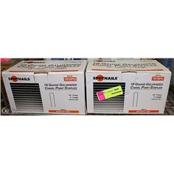 2 BOXES OF SPOT NAILS 16 GUAGE GALVANIZED CHISEL