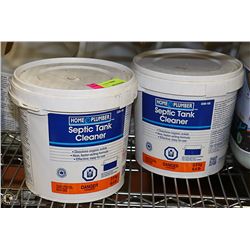 2 6.4LB PAILS OF HOME PLUMBER SEPTIC TANK