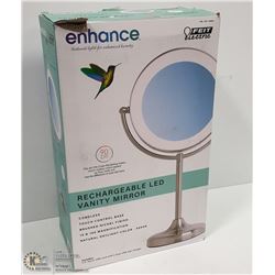 ENHANCE RECHARGEABLE LED VANITY MIRROR