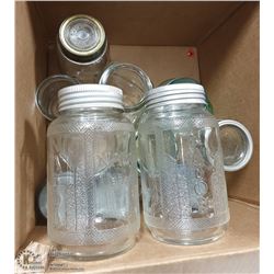 BOX OF OLD AND VINTAGE CANNING JARS (12)