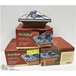 3PCS OF DECORATIVE 4- INCH FENCE POST TOPPERS