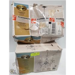 2 CRYSTAL AND CHROME LIGHT FIXTURES- NEW