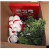 Image 1 : BOX OF VARIOUS CHRISTMAS SEASONAL DECORATIONS
